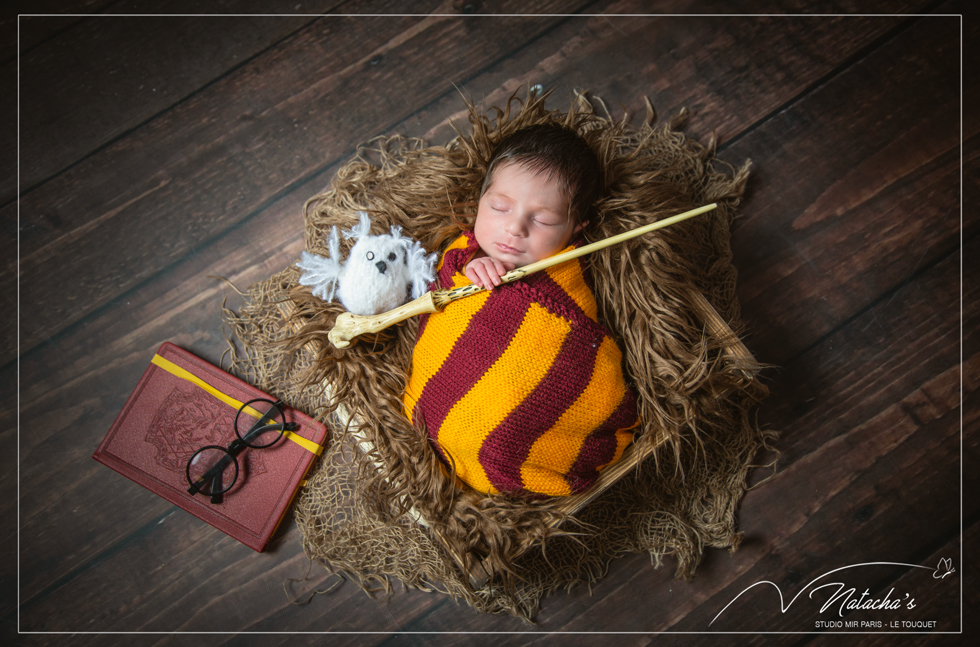 Photographe nouveau-né thème Harry Potter - 94 - Studio photo Mir Baby -  Photo de grossesse et nouveau-né
